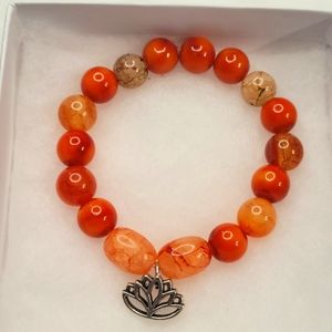 Lotus Charmed Fall Beaded Bracelet